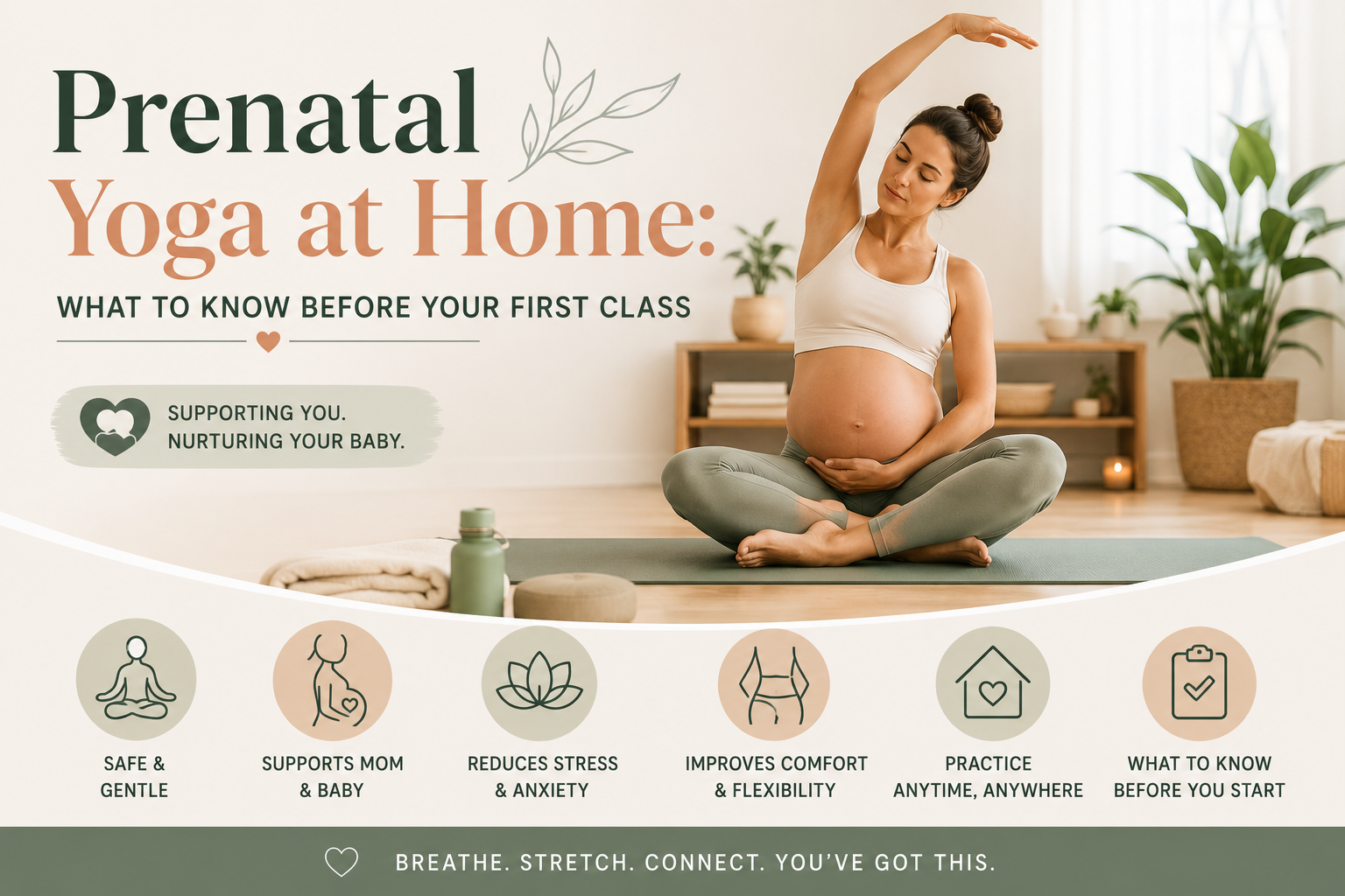 Prenatal yoga at home: what to know before your first class