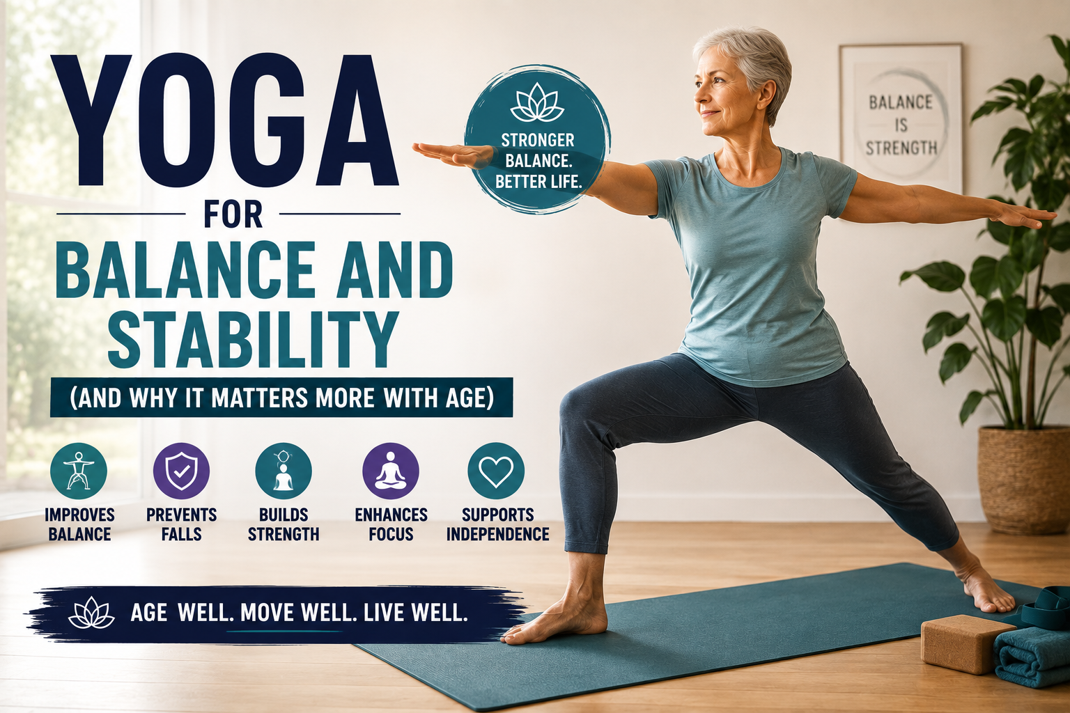 Yoga for balance and stability (and why it matters more with age)